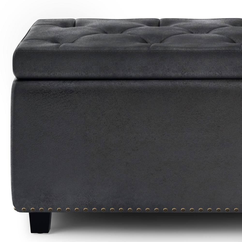 Simplihome Large Storage Ottoman Bench, Hamilton