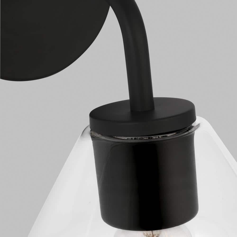 Generation Lighting Jett 6-in 1-Light Matte Black Transitional Vanity Light