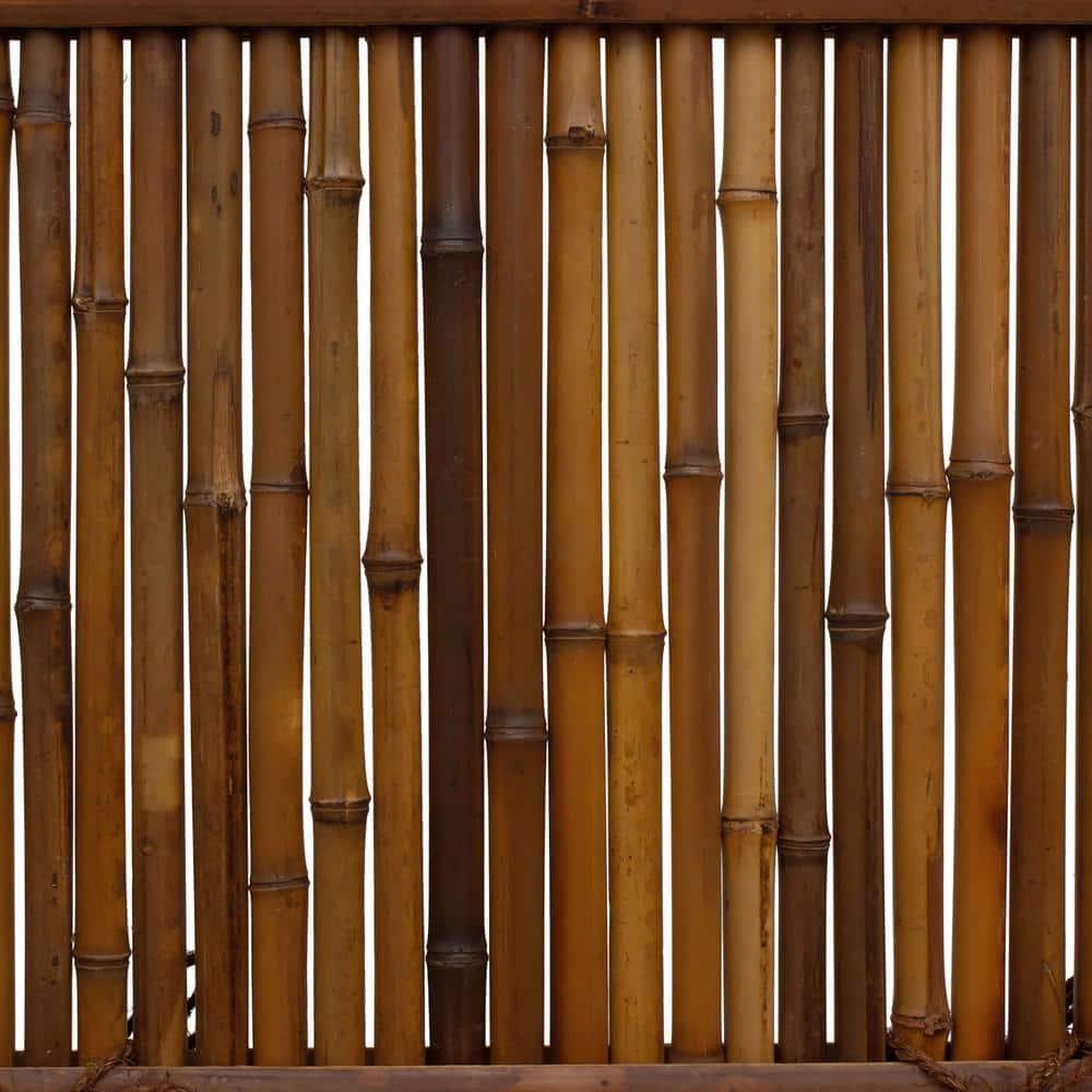 Red Lantern 6 ft. x 3 ft. Kogeta Zen Garden Bamboo Fence Panel