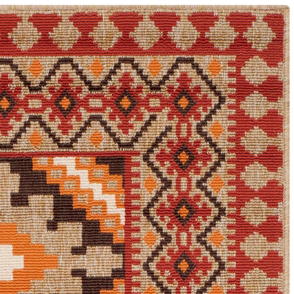Veranda VER099 Power Loomed Indoor and Outdoor Accent Rug - Red/Natural - 2'7"x5' - Safavieh.