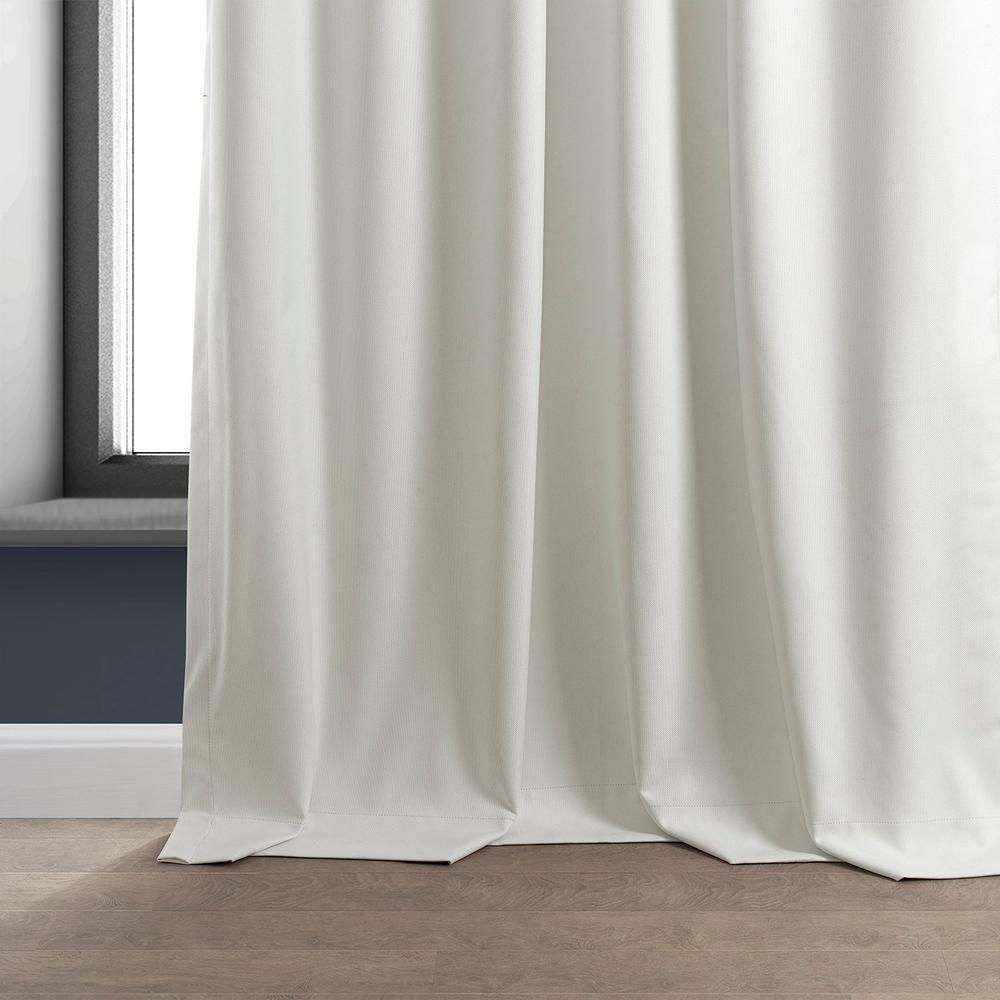 Exclusive Fabrics  Performance Linen Hotel Blackout Curtain (1 Panel) 50 X 84 - Off White