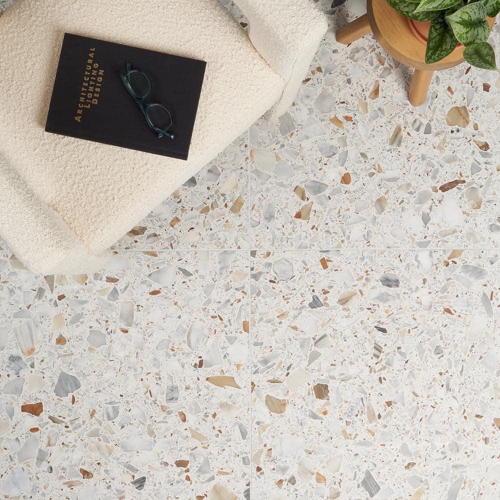 Brezza Terrazzo 23.62 in. x 23.62 in. Honed Terrazzo Floor and Wall Tile (3.87 Sq. Ft. / Each)
