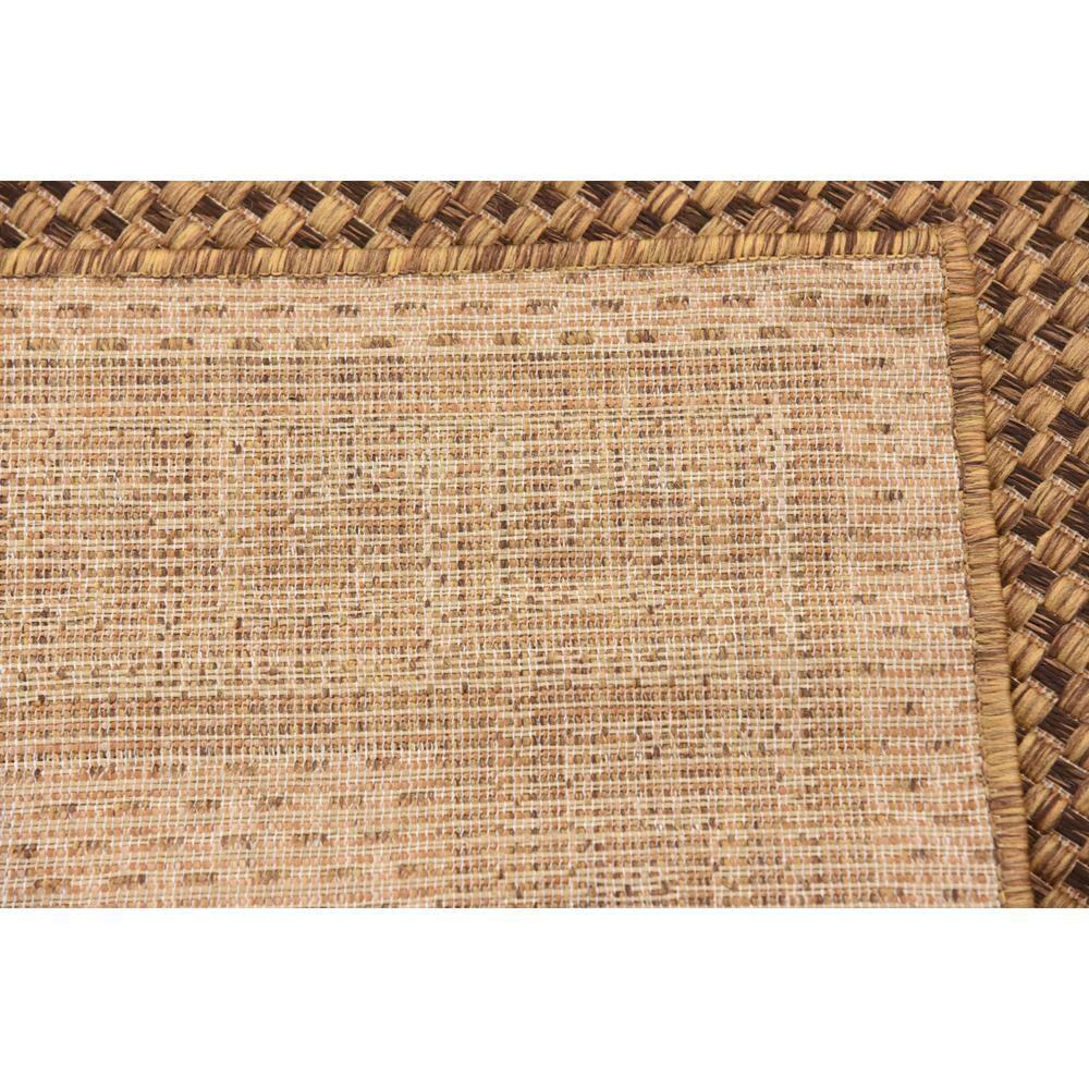 Unique Loom 3' 3 x 5' 1 Brown Outdoor Border Greek Key Area Rug