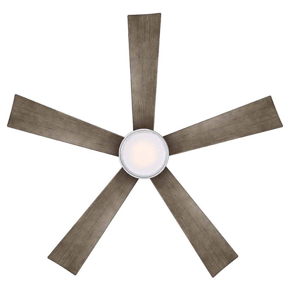 Wynd 5 - Blade Outdoor /Indoor Smart Ceiling Fan with Remote Control and LED Light Kit Included