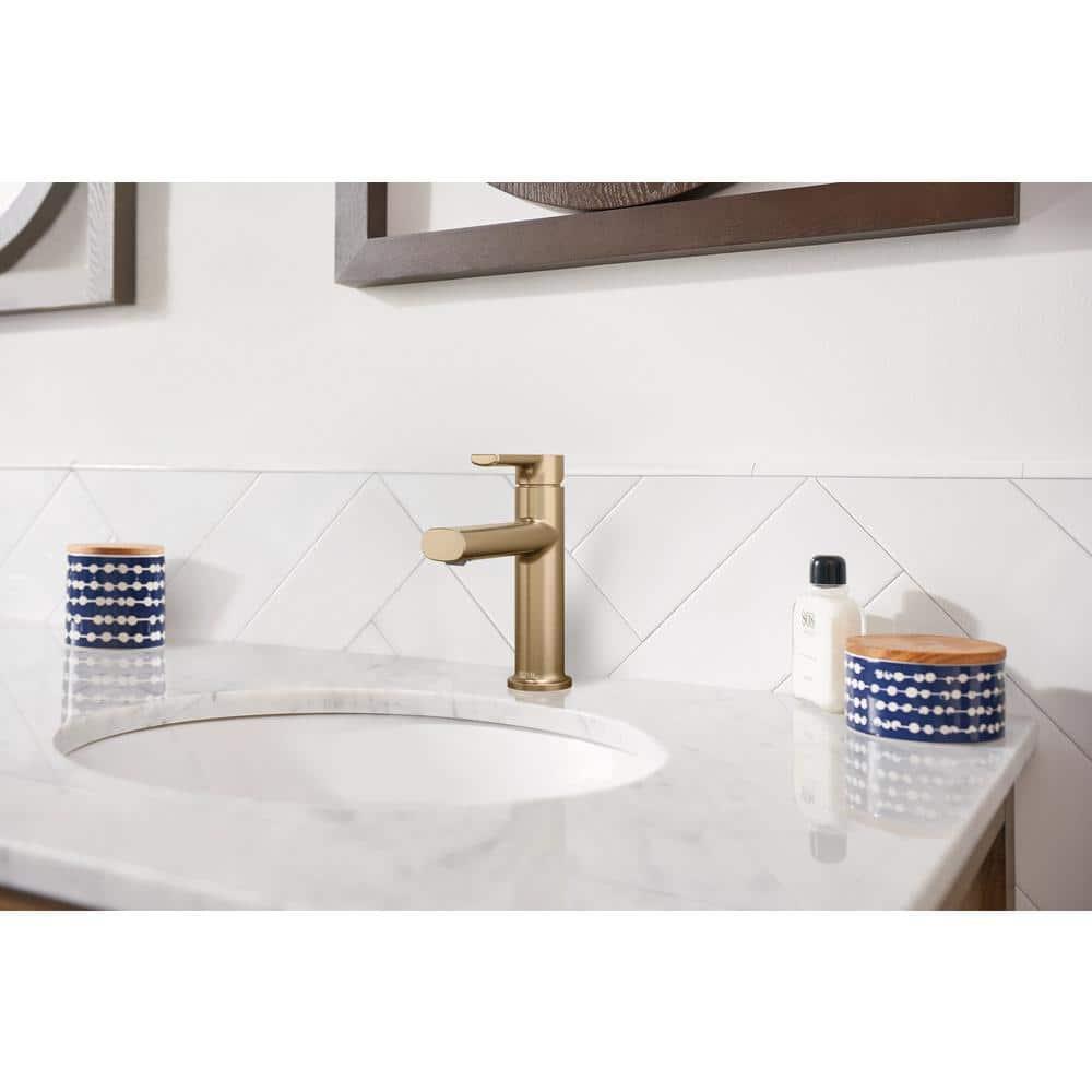 Moen Moen Meena Single Hole Bathroom Faucet with Drain Assembly 84794BZG