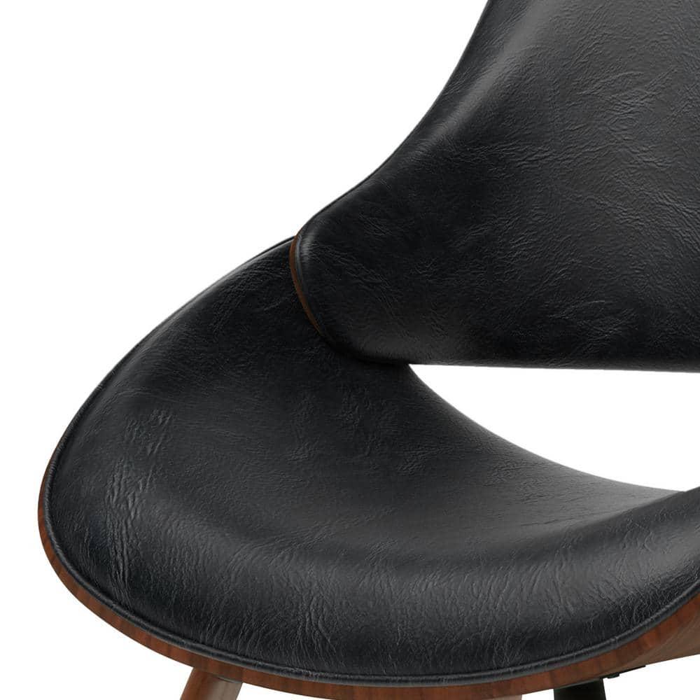 Simpli Home Malden Upholstered Dining Chair with Ergonomic Solid Wood Frame and Mid-Century Modern Style