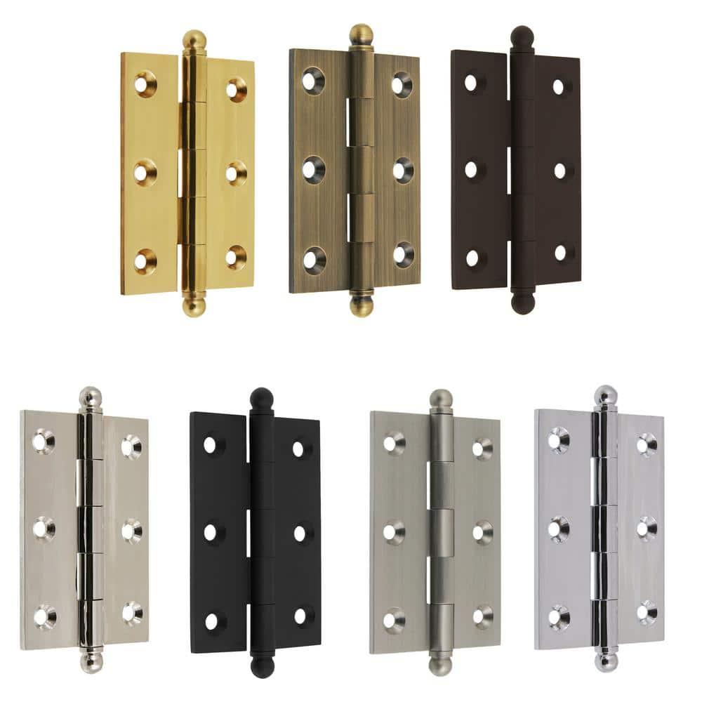 idh by St. Simons 83020-003 Professional Grade Quality Genuine Solid Brass Cabinet Hinges, Polished Brass, 3 x 2-Inch, Pair