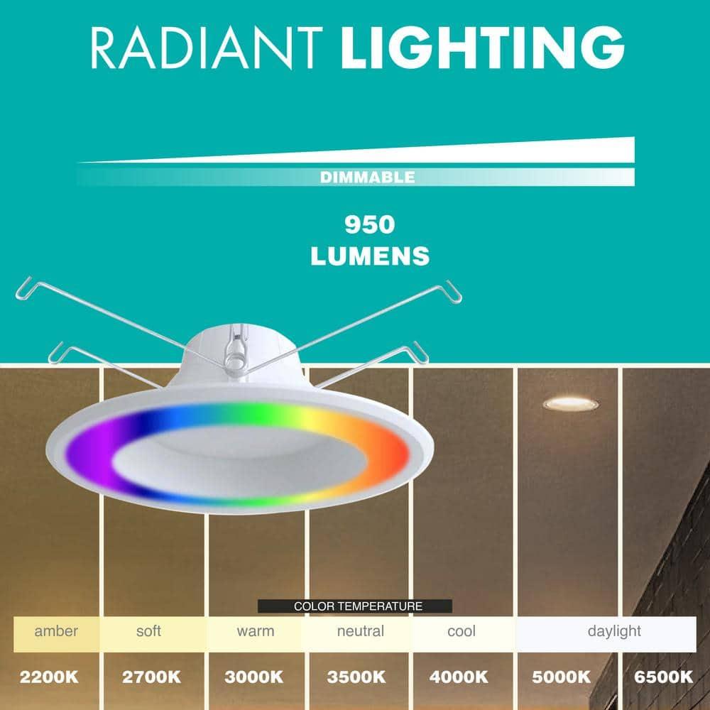 Simply Conserve 5/6 in. Smart Wi-Fi Plus BLE 12-Watt LED Recessed Downlight Retrofit