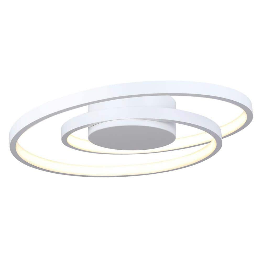 Canarm LIVANA 16-Inch LED Flush Mount, Matte White, Dimmable, 25W Integrated LED, 1600 Lumens, 3000K, Modern Design