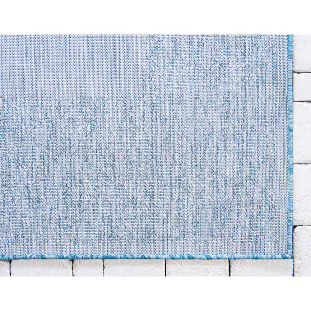 Unique Loom 7' 1 x 10' 0 Rectangle Indoor/Outdoor Border Aqua Area Rug