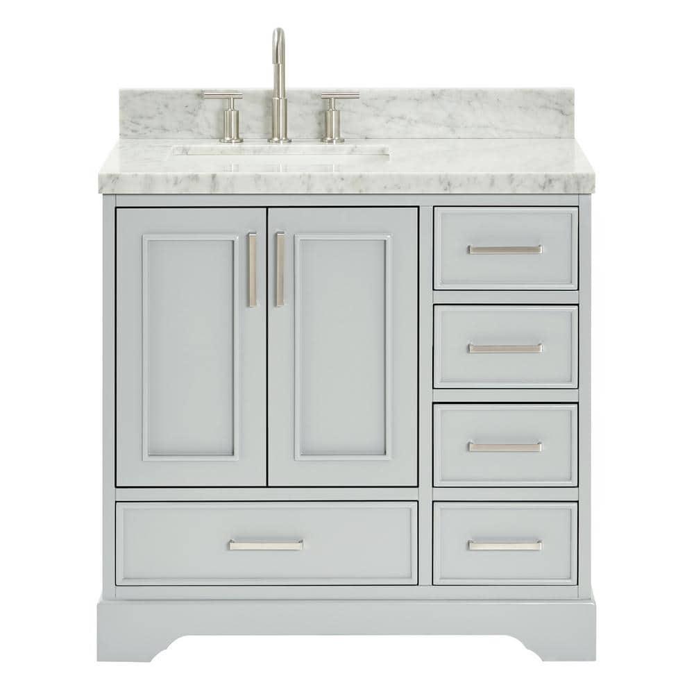 Ariel M037slcwrvo Stafford 37" Free Standing Single Basin Vanity Set - Grey