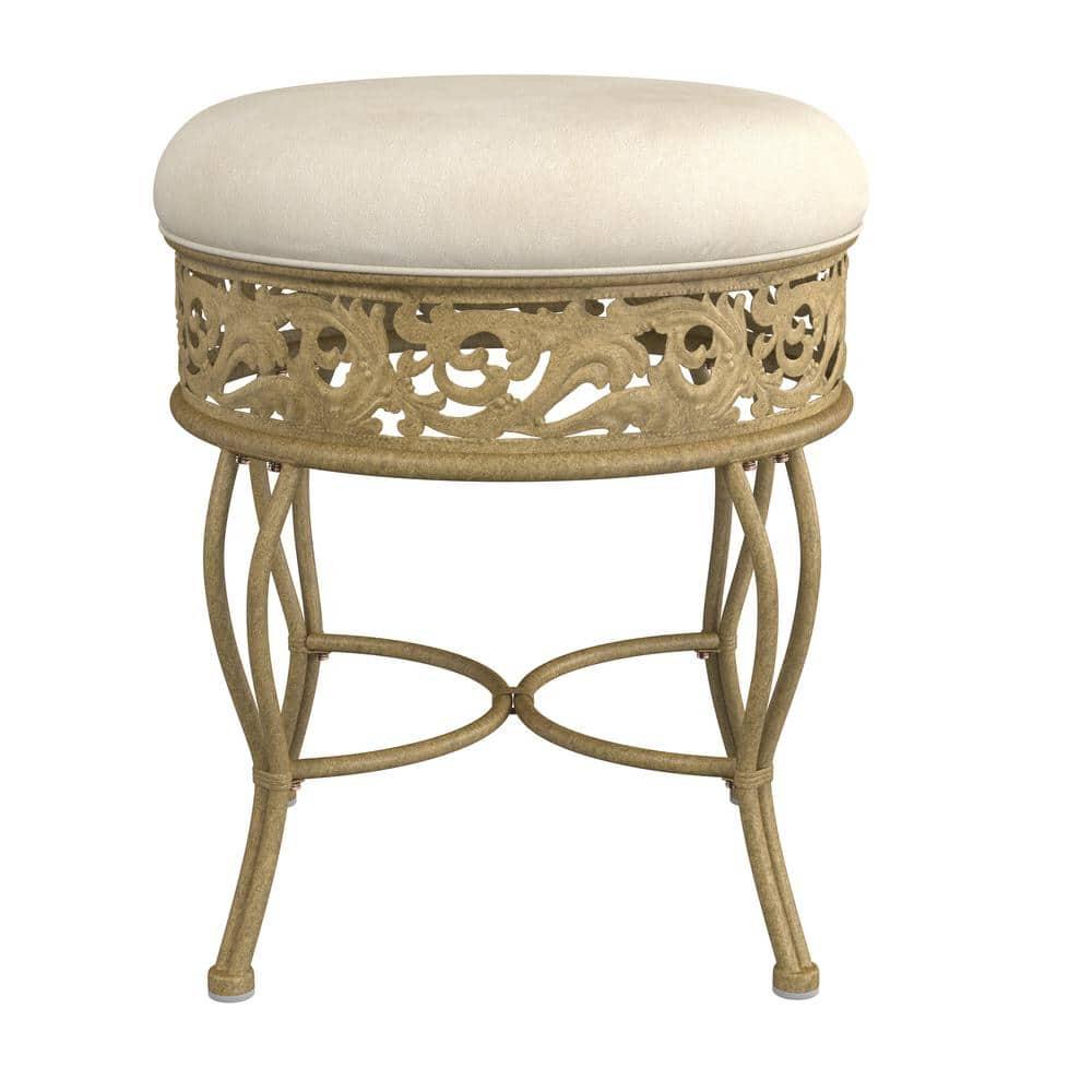 Villa III Antique Beige/Fawn Vanity Stool