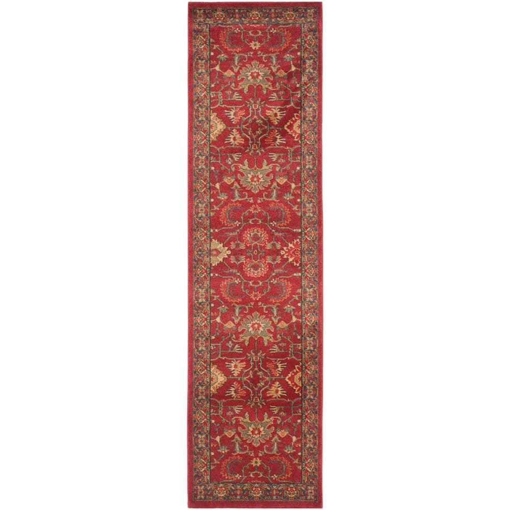 Mahal MAH693 Power Loomed Indoor Runner Rug - Red/Navy - 2'2"x8' - Safavieh
