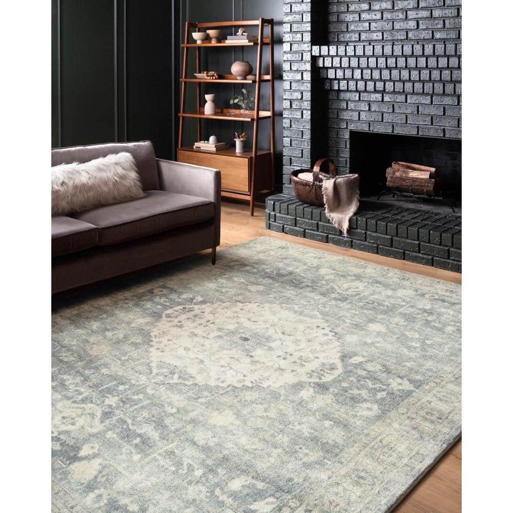 Sera Oriental Denim/Fog Area Rug