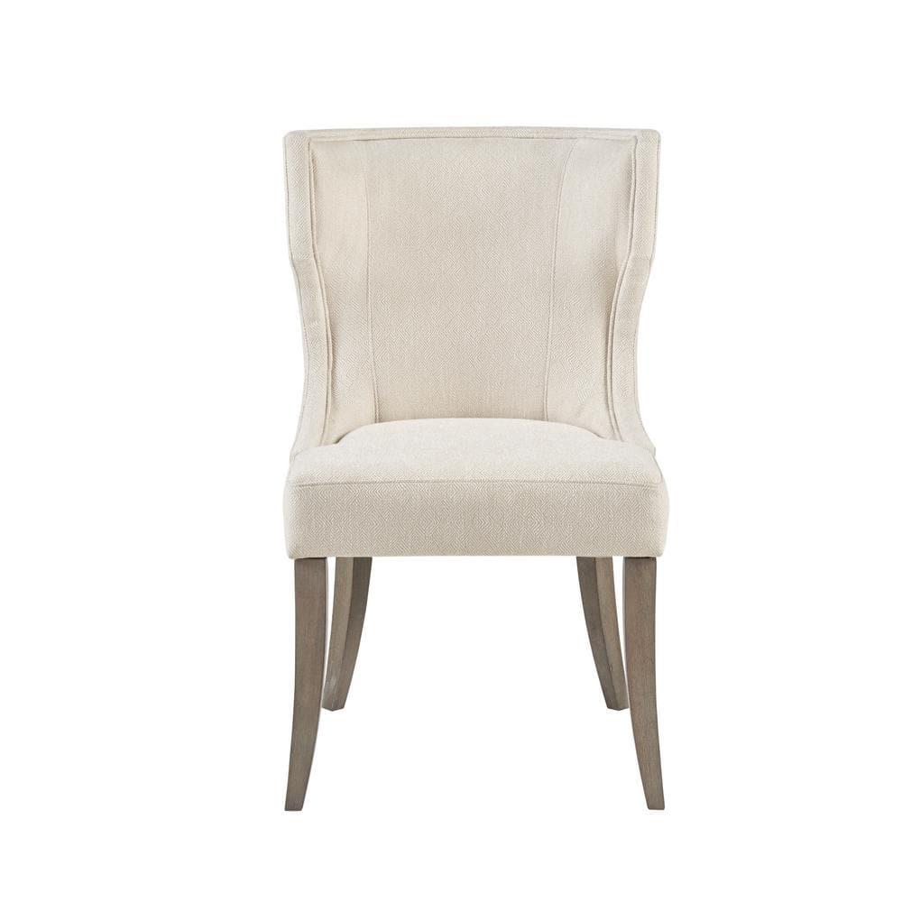 Madison Park Troy Upholstered Wingback Dining Chair Cream