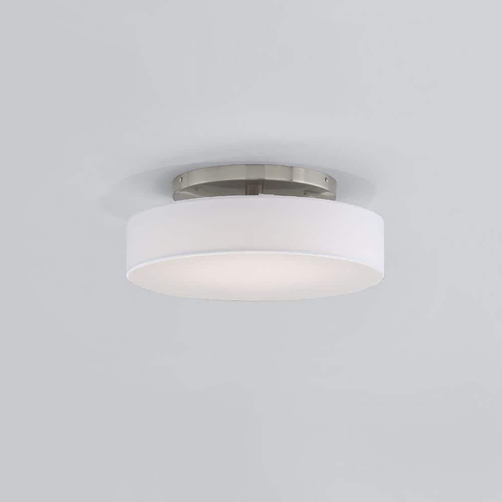 Manhattan Brushed Nickel LED Drum Pendant Light