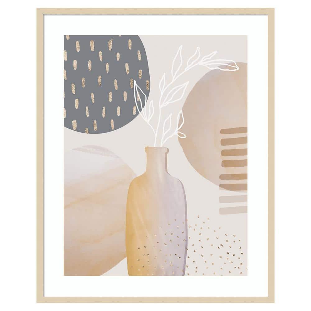 Amanti Art 33"x41" Mid-Century Floral II by Andrea Haase Wood Framed Wall Art Print