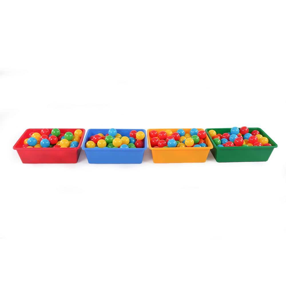 Humble Crew Large Plastic Storage Bins, Set of 4, Primary Colors