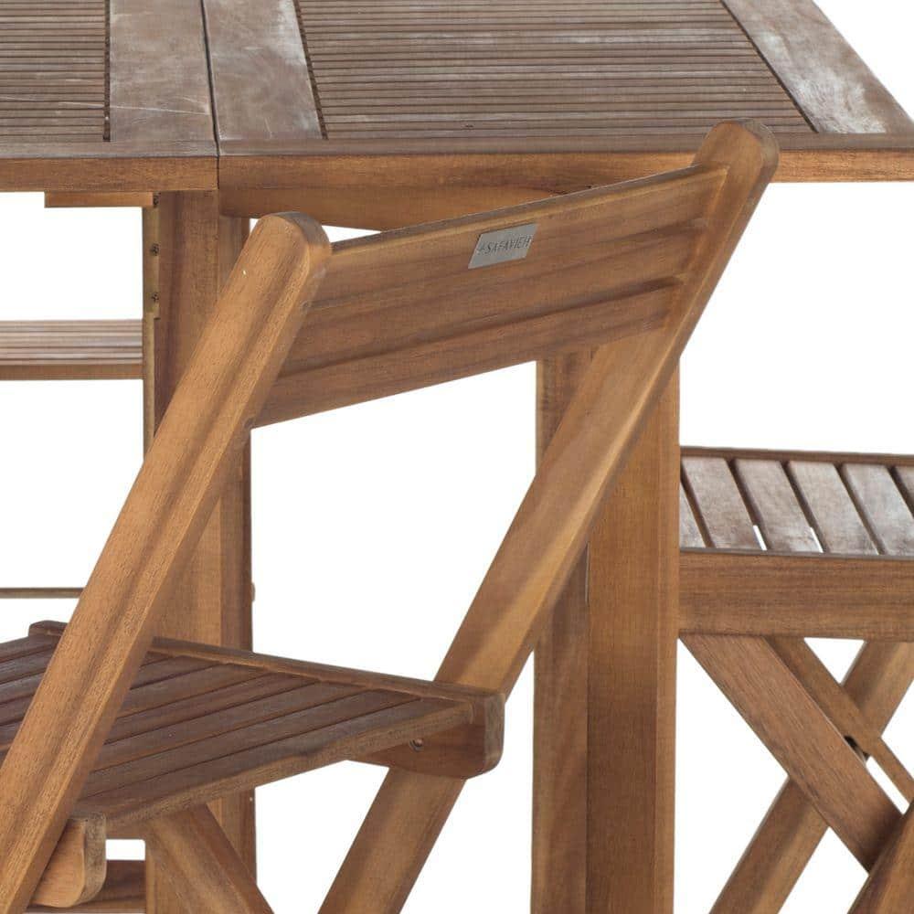 Arvin Table And 4 Chairs - Outdoor - PAT7001 - Natural - Safavieh