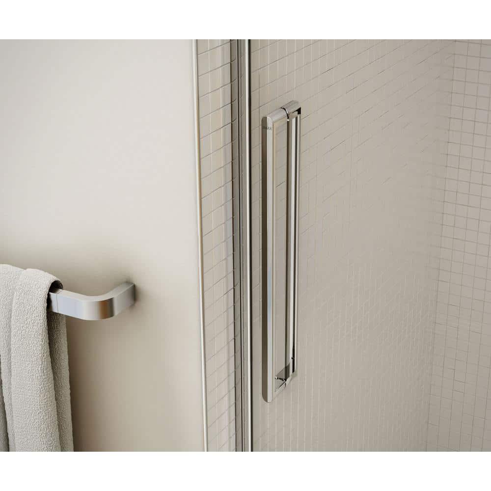 Halo 59 in. x 59 in. Frameless Sliding Tub Door in Chrome