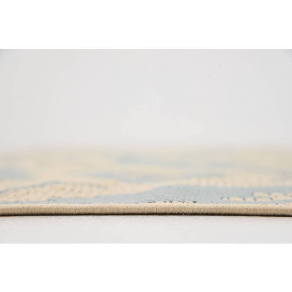 Unique Loom Outdoor Botanical Collection Area Rug - Medallion (9'  x 12' 2" Rectangle Aqua/Beige)