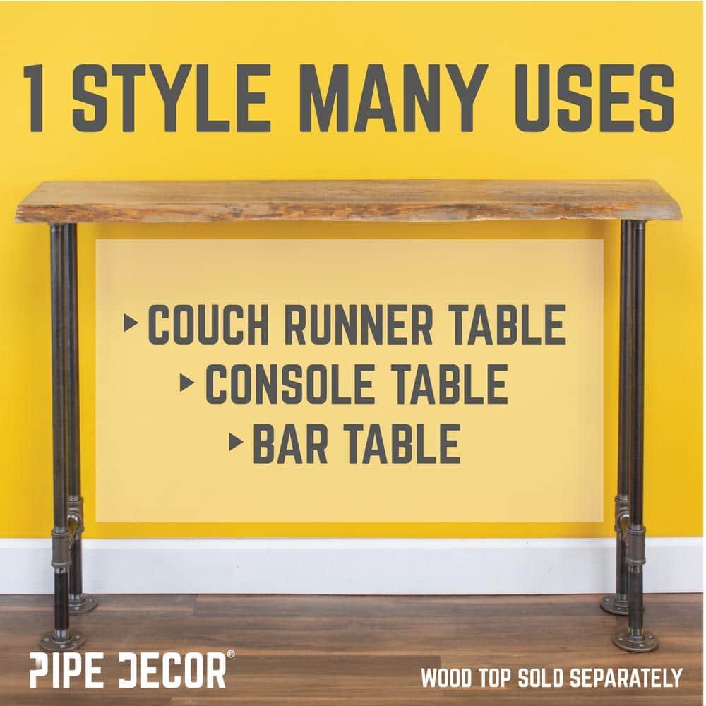 3/4 In H Pipe Leg Kit Console Table - 2 pack