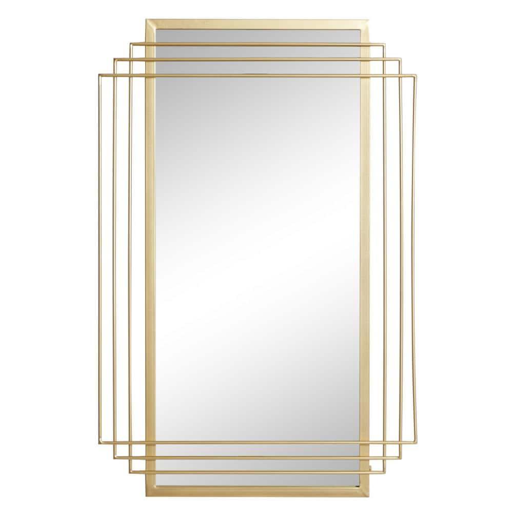 CosmoLiving by Cosmopolitan CosmoLiving by Cosmopolitan Gold Metal Geometric Wall Mirror