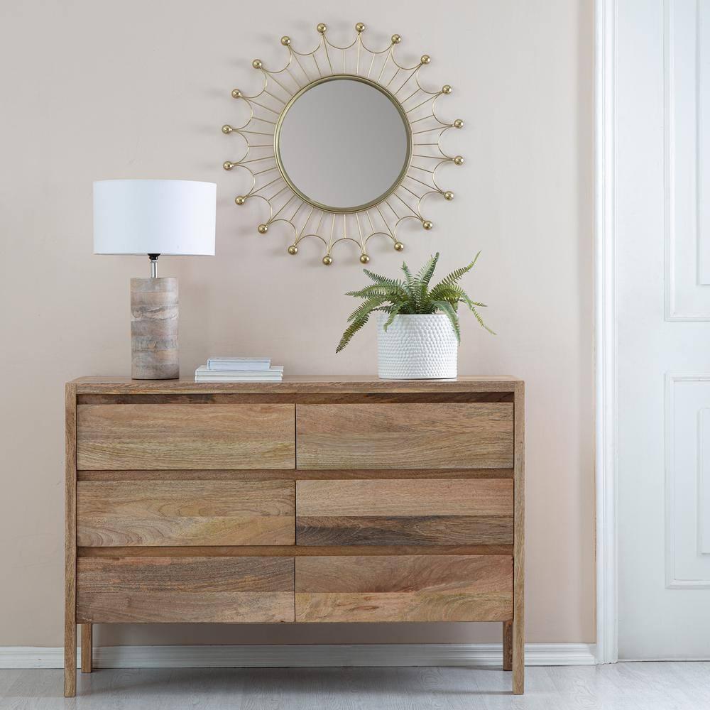 Habitat Evander Gold Bulb Wall Mirror