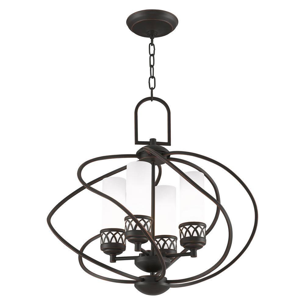 Livex Lighting Westfield 4 - Light Chandelier in Olde Bronze