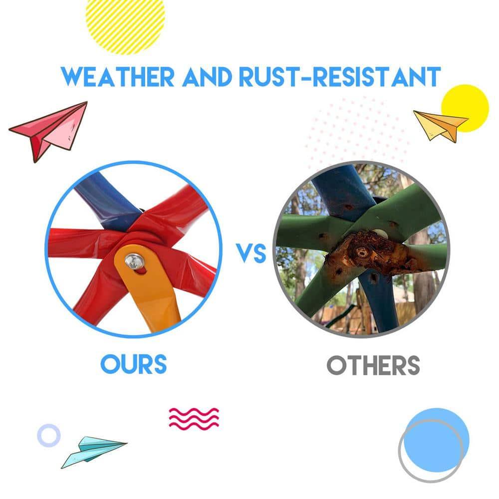 Hikids Dome Climber Play Center for Children Ages 3 to 8, Outdoor & Indoor Kids Jungle Gym Climbing Frame