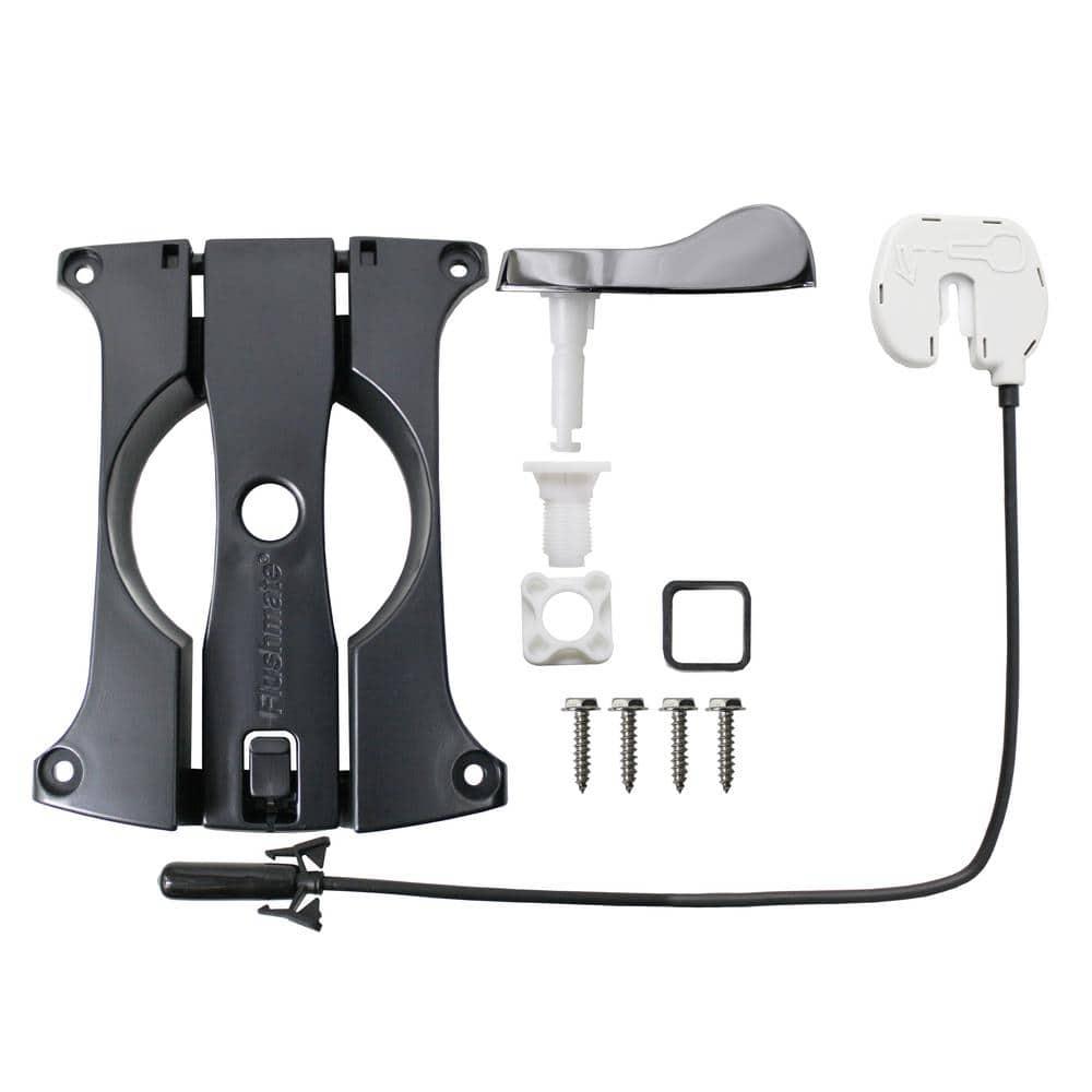 Universal Chrome Toilet Handle Replacement Kit with Plastic and Metal Components