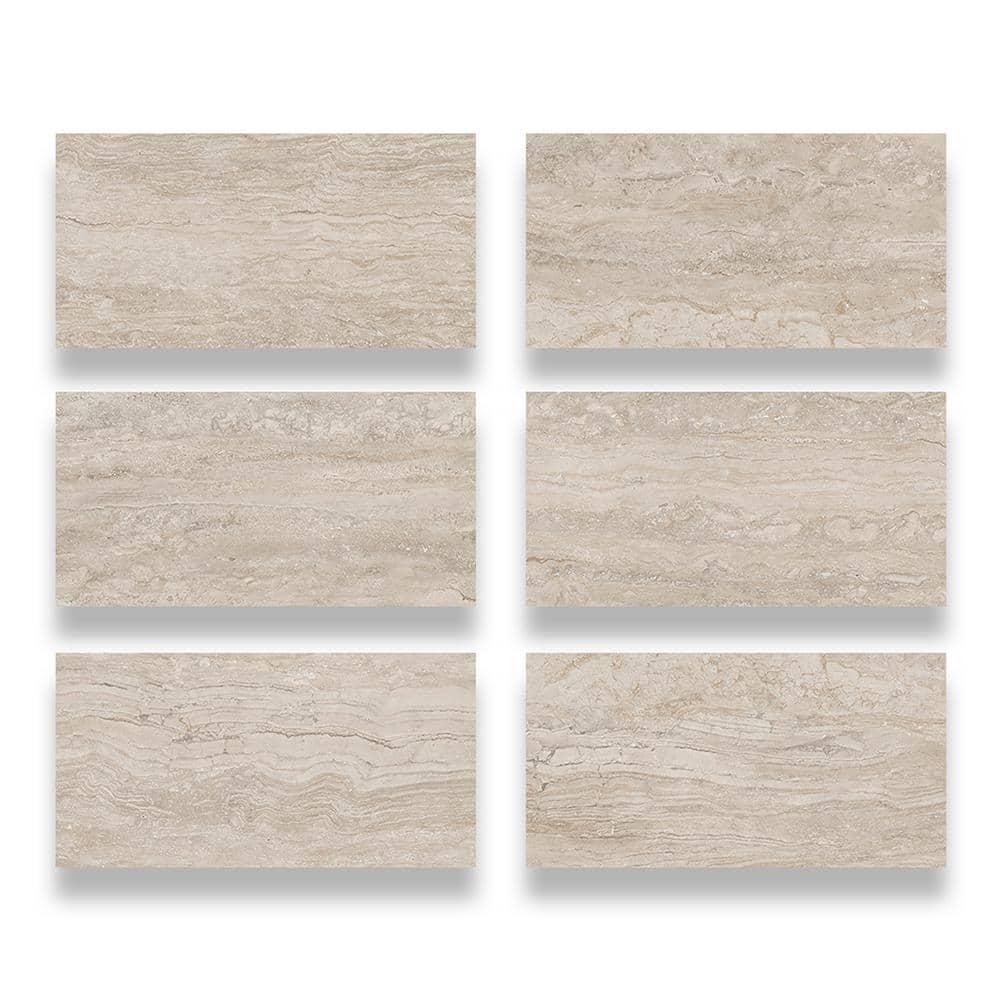 Spanish Marmol Porcelain 12" x 24" x 9mm Floor and Wall Tile Case(5 PCS, 10.76 Sq. Ft.)