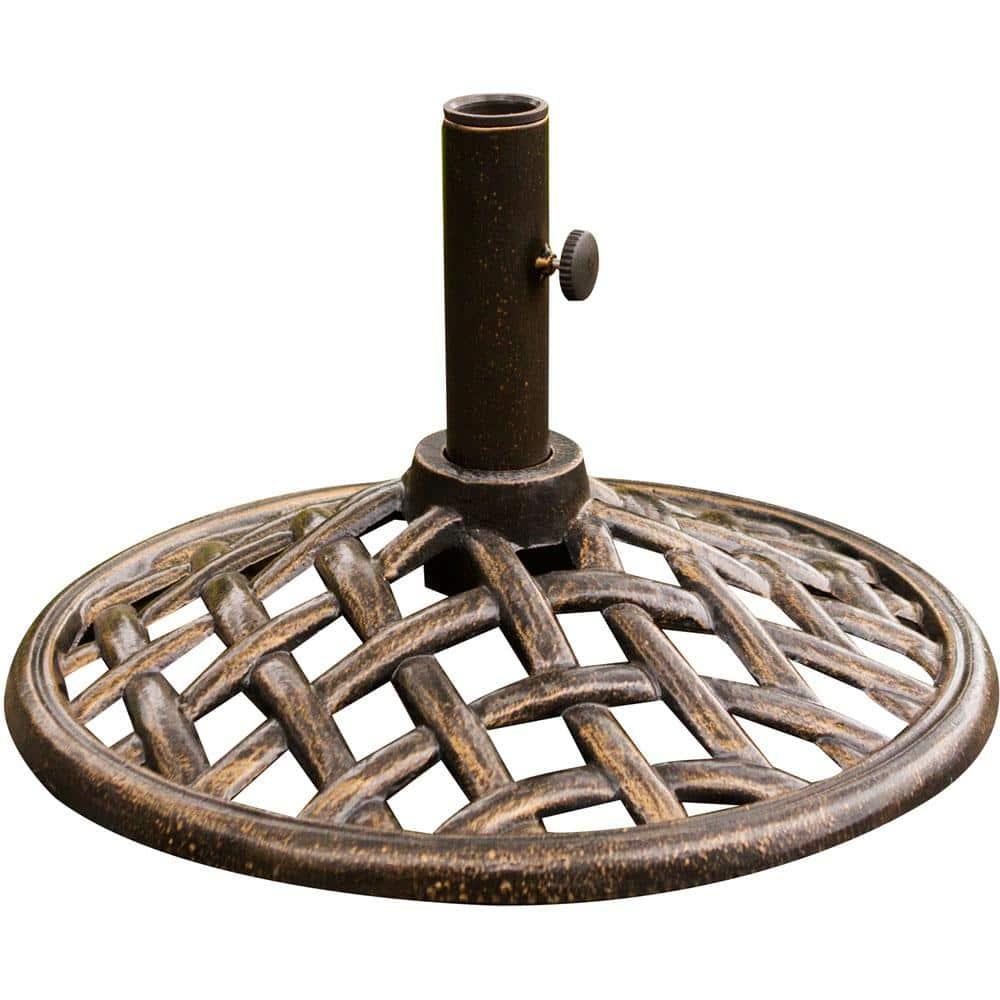 Cambridge Outdoor Iron Umbrella Base, Bronze