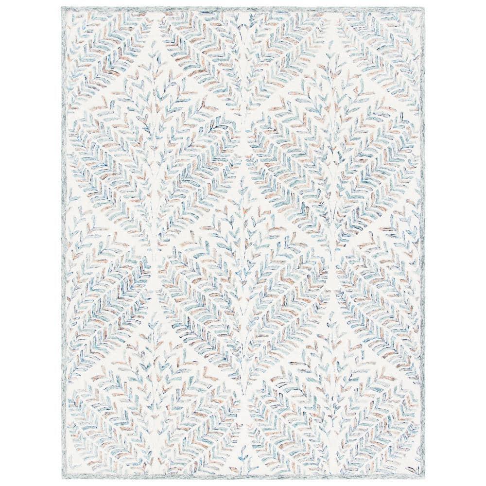 Capri CPR208 Tufted Indoor Area Rug - Ivory/Blue - 9'x12' - Safavieh