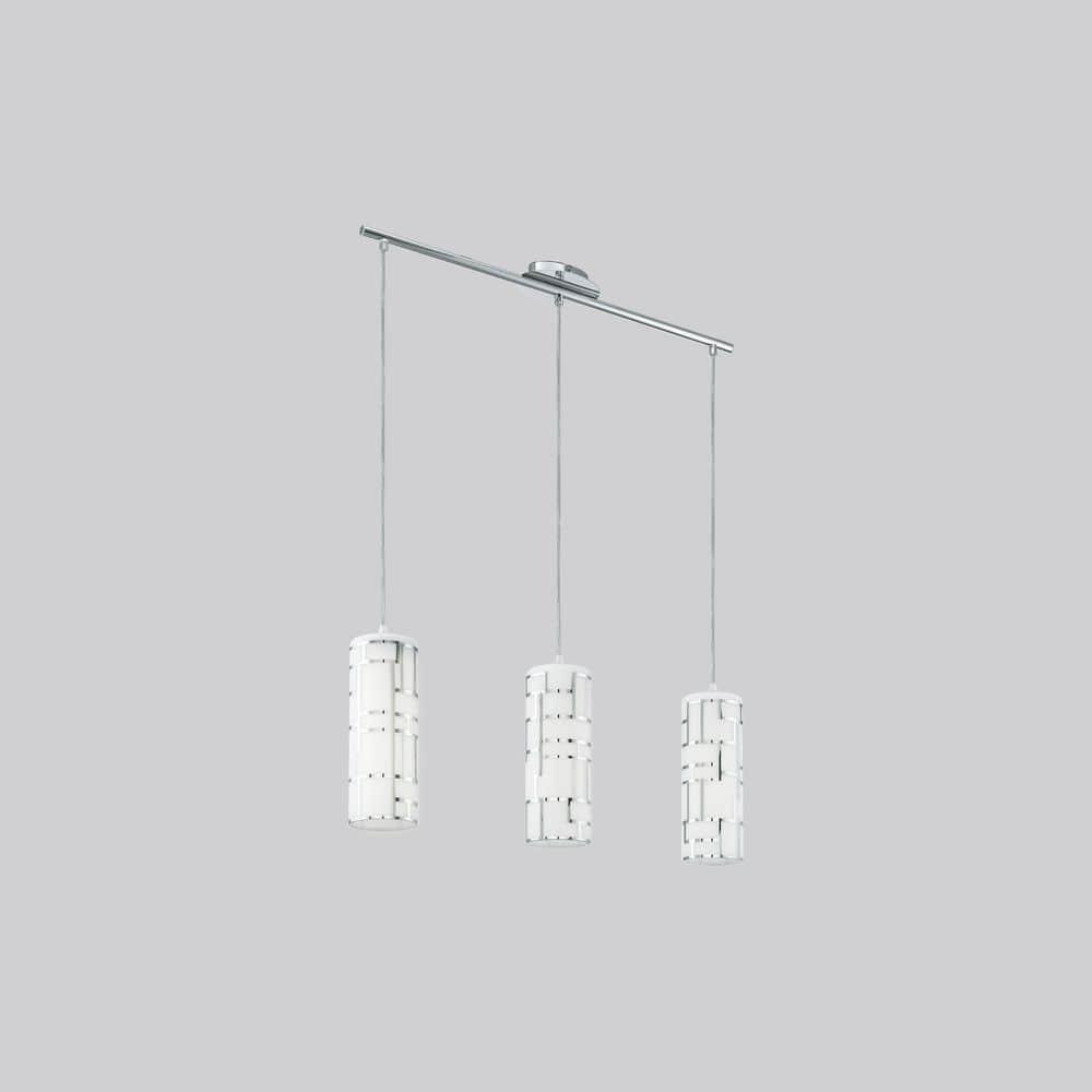 Eglo Lighting - Bayman - 3-Light Multi Light Pendant - Chrome - White Decor