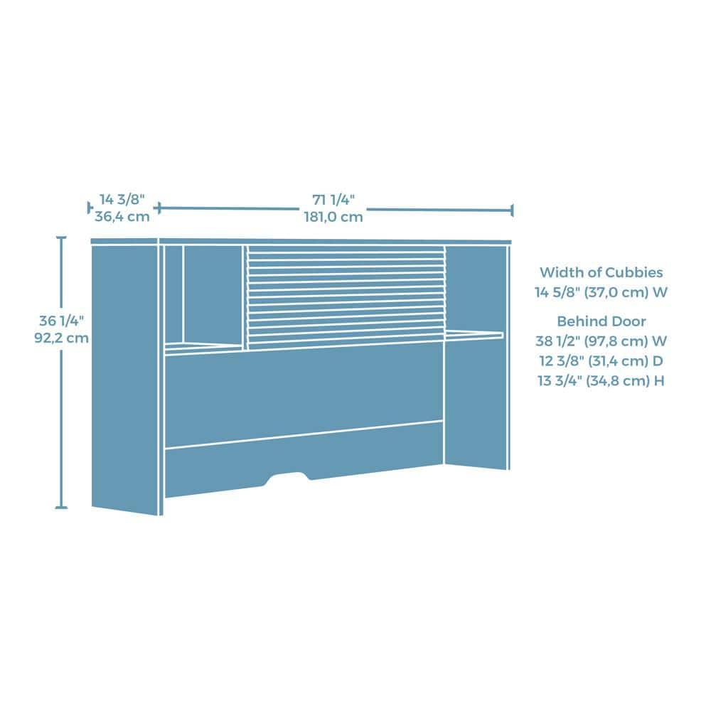 Sauder Palo Alto Engineered Wood Desk Hutch in Spiced Mahogany
