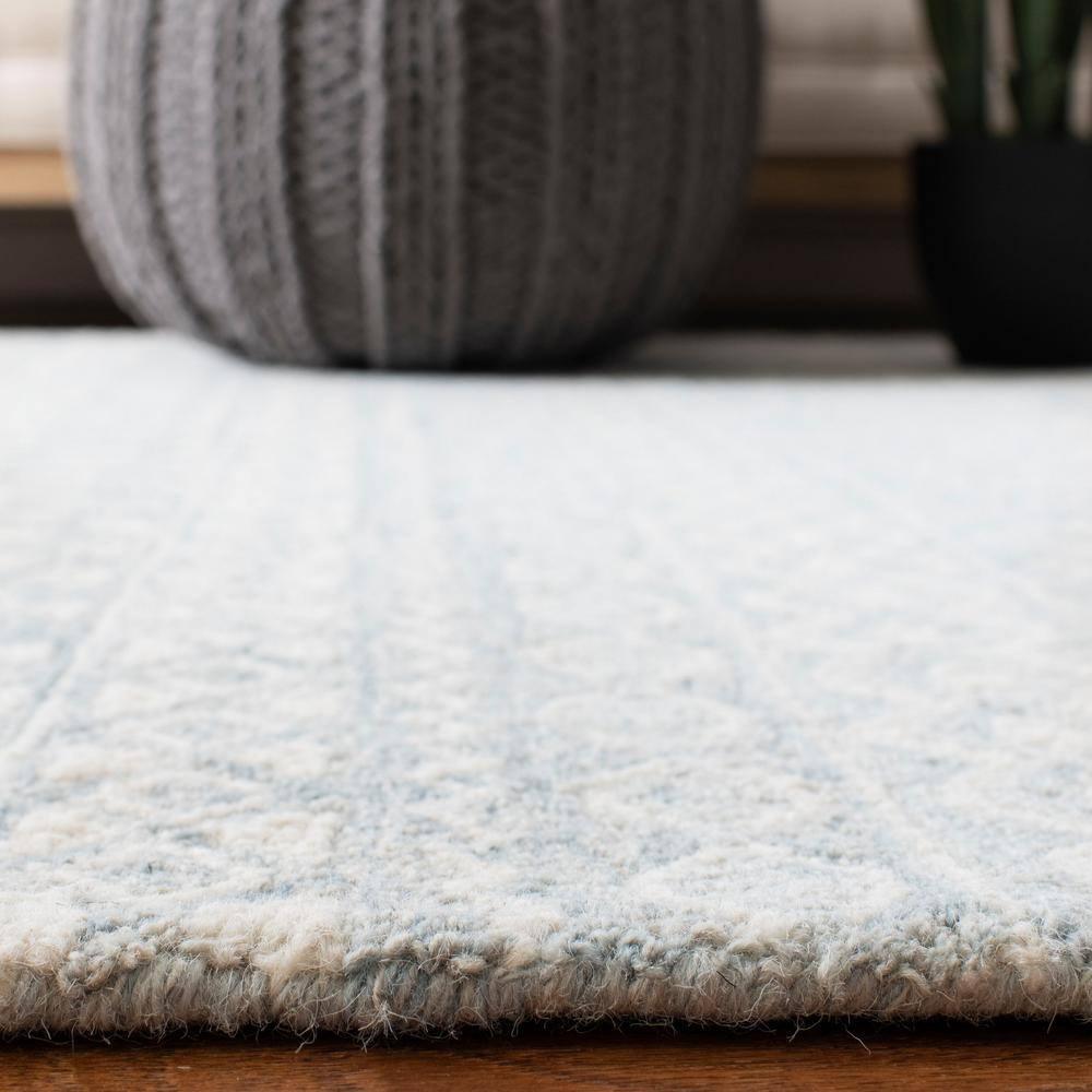 Micro-Loop MLP502 Hand Tufted Indoor Area Rug - Aqua/Ivory - 4'x6' - Safavieh