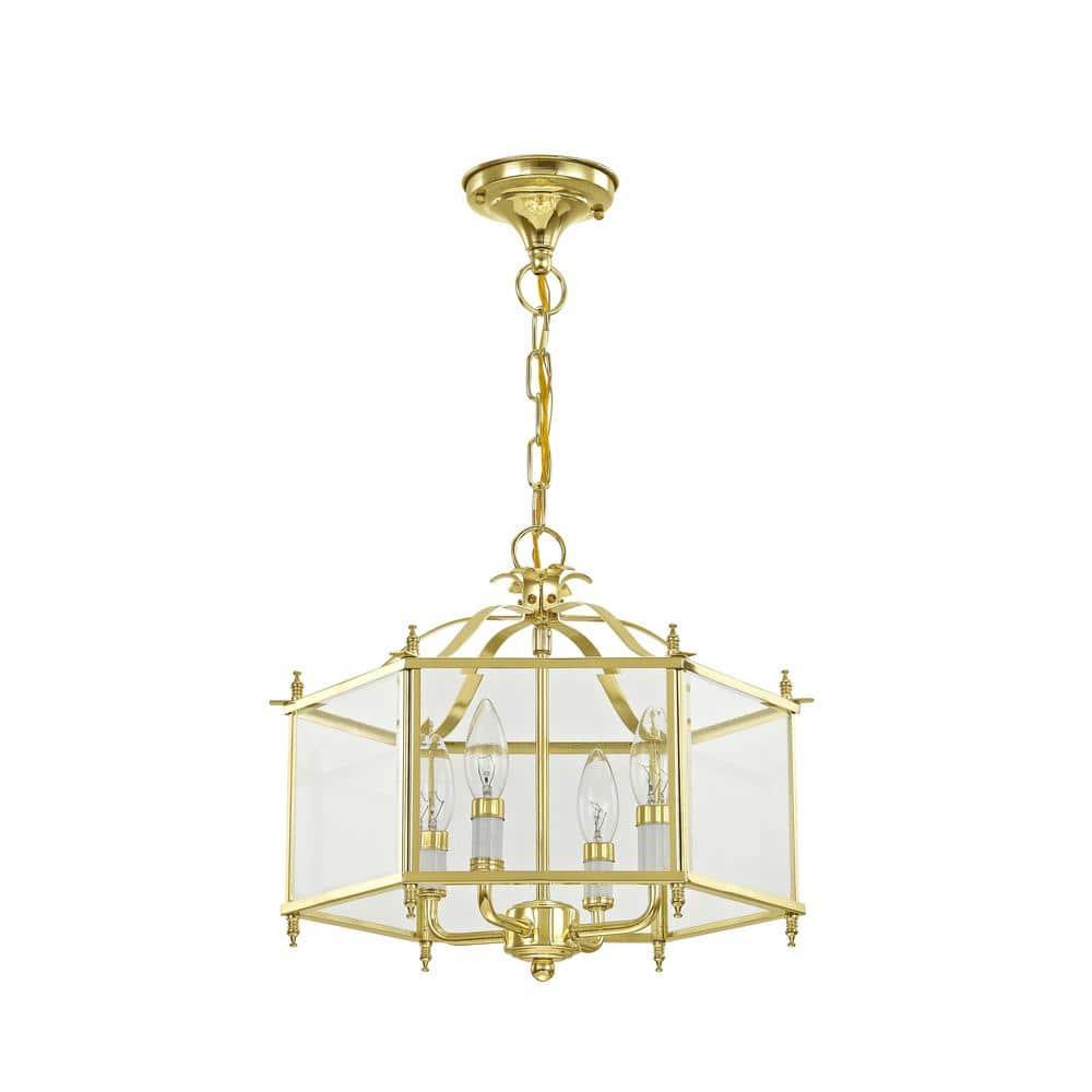 Livex Lighting Livingston 4 - Light Pendant in  Polished Brass