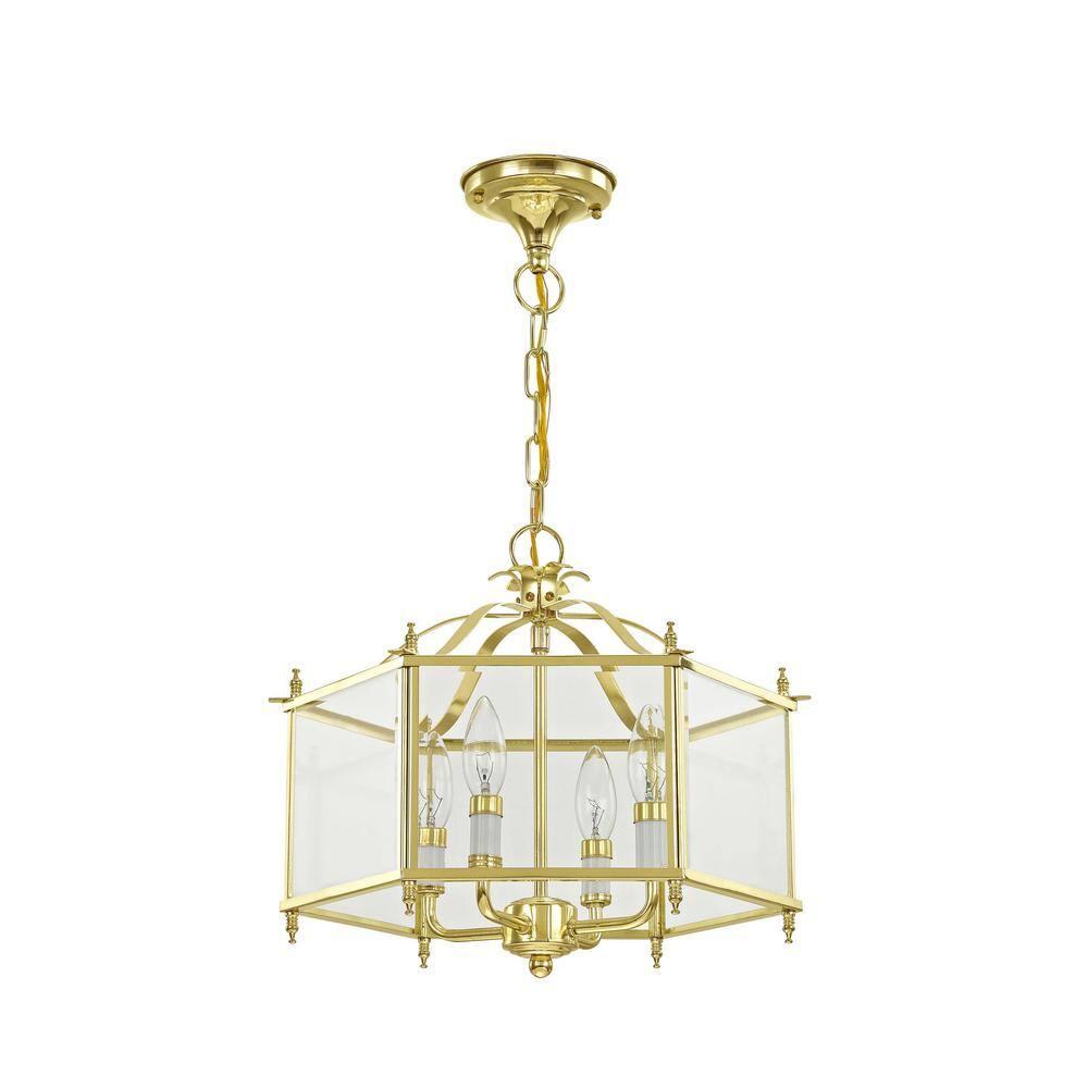 Livex Lighting Livingston 4 - Light Pendant in  Polished Brass