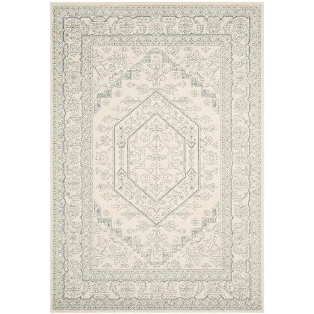 Adirondack ADR108 Power Loomed Area Rug - Ivory/Slate - 6'x9' - Safavieh.