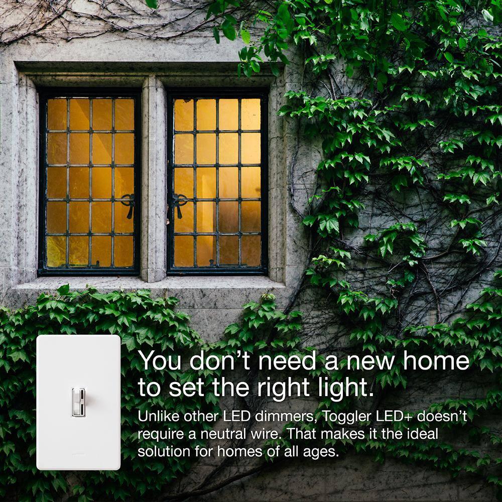 Black Smart LED Toggle Dimmer Switch for Dimmable Bulbs