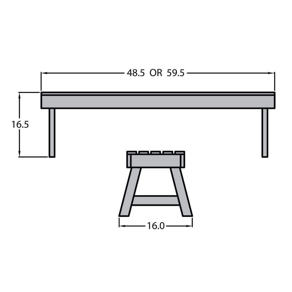 Highwood Weatherly 4-ft Picnic Bench - 2-Person, Eco-friendly, Synthetic Wood