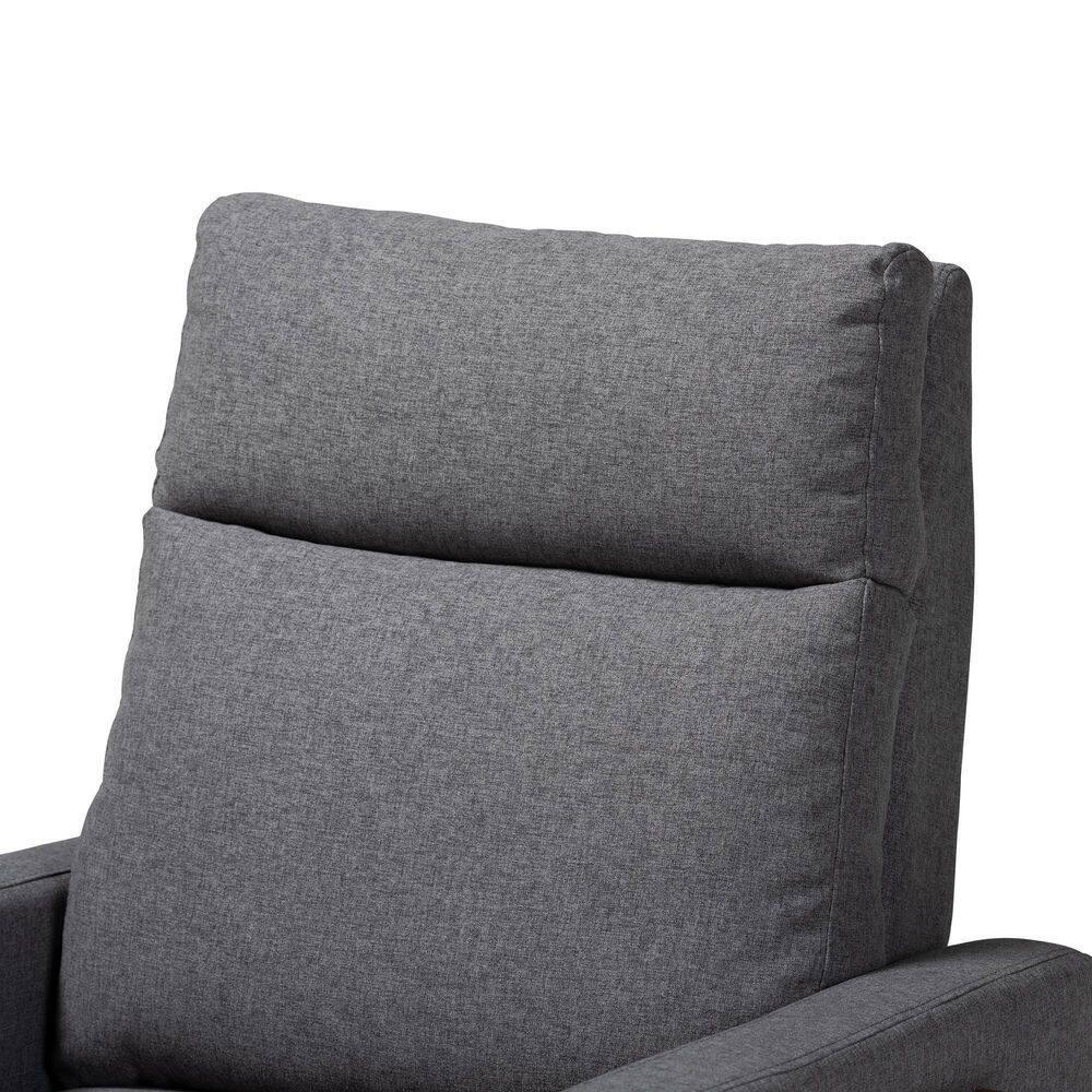 Halstein Mid Century Modern Fabric Upholstered Lounge Chair Gray - Baxton Studio