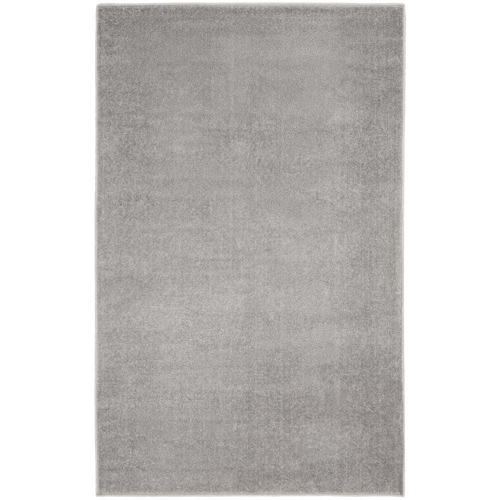 Nourison Essentials Easy Care Indoor Outdoor Area Rug - Silver Grey 3' x 5'