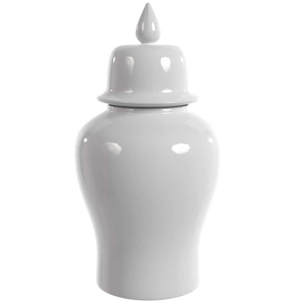 24" Satsuma Peacock Porcelain Temple Jar