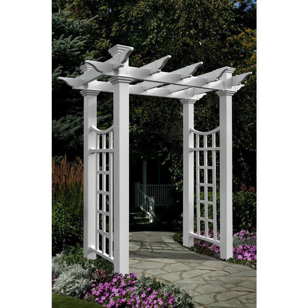 Vita 58'' W x 28'' D Vinyl Arbor in White