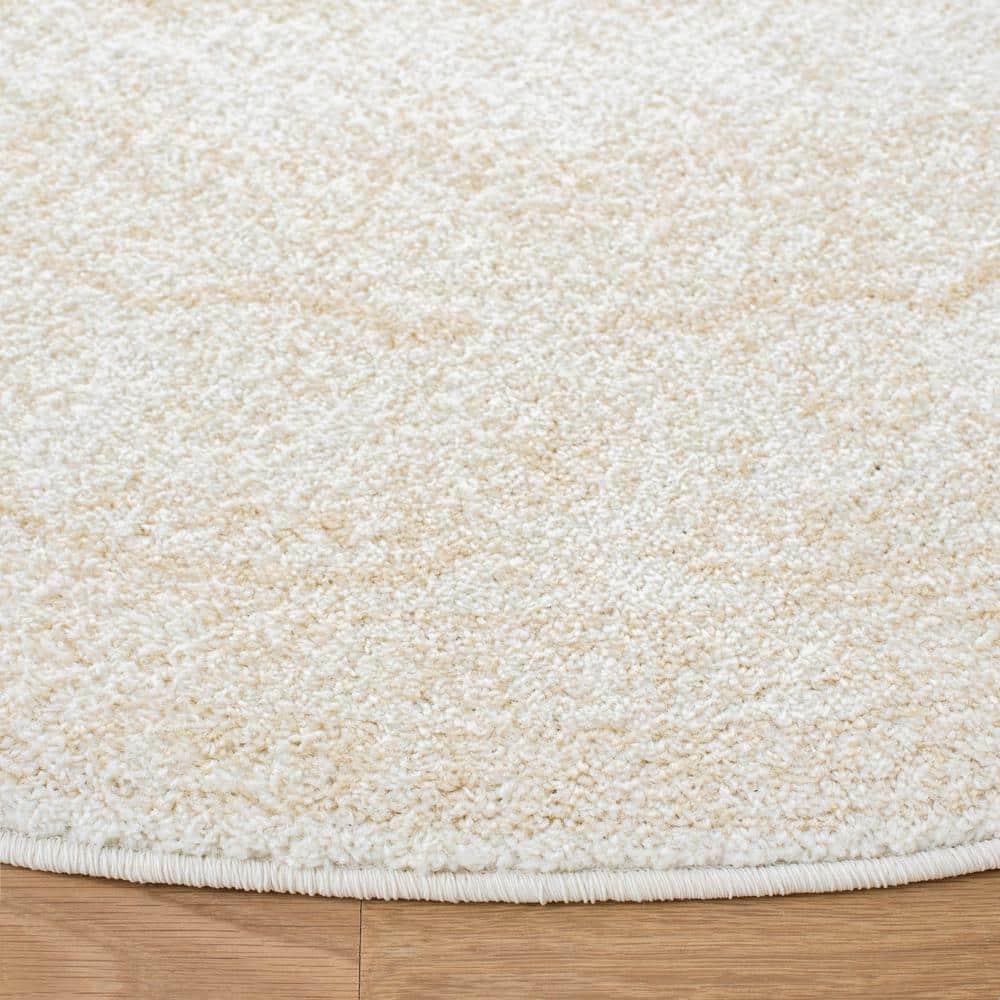 SAFAVIEH Adirondack Evonne Geometric Area Rug, Ivory/Gold, 6' x 6' Round