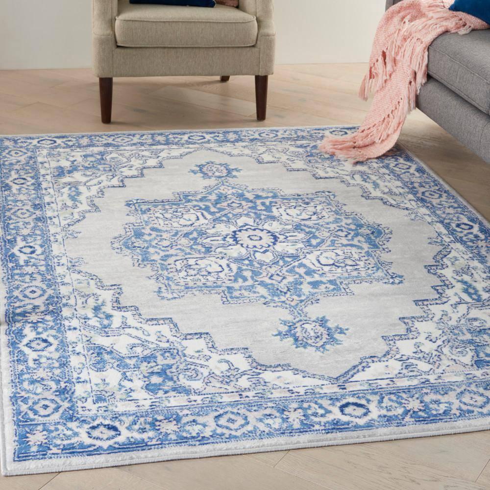Nourison Whimsicle WHS03 Indoor only Area Rug - Grey Blue 5' x 7'