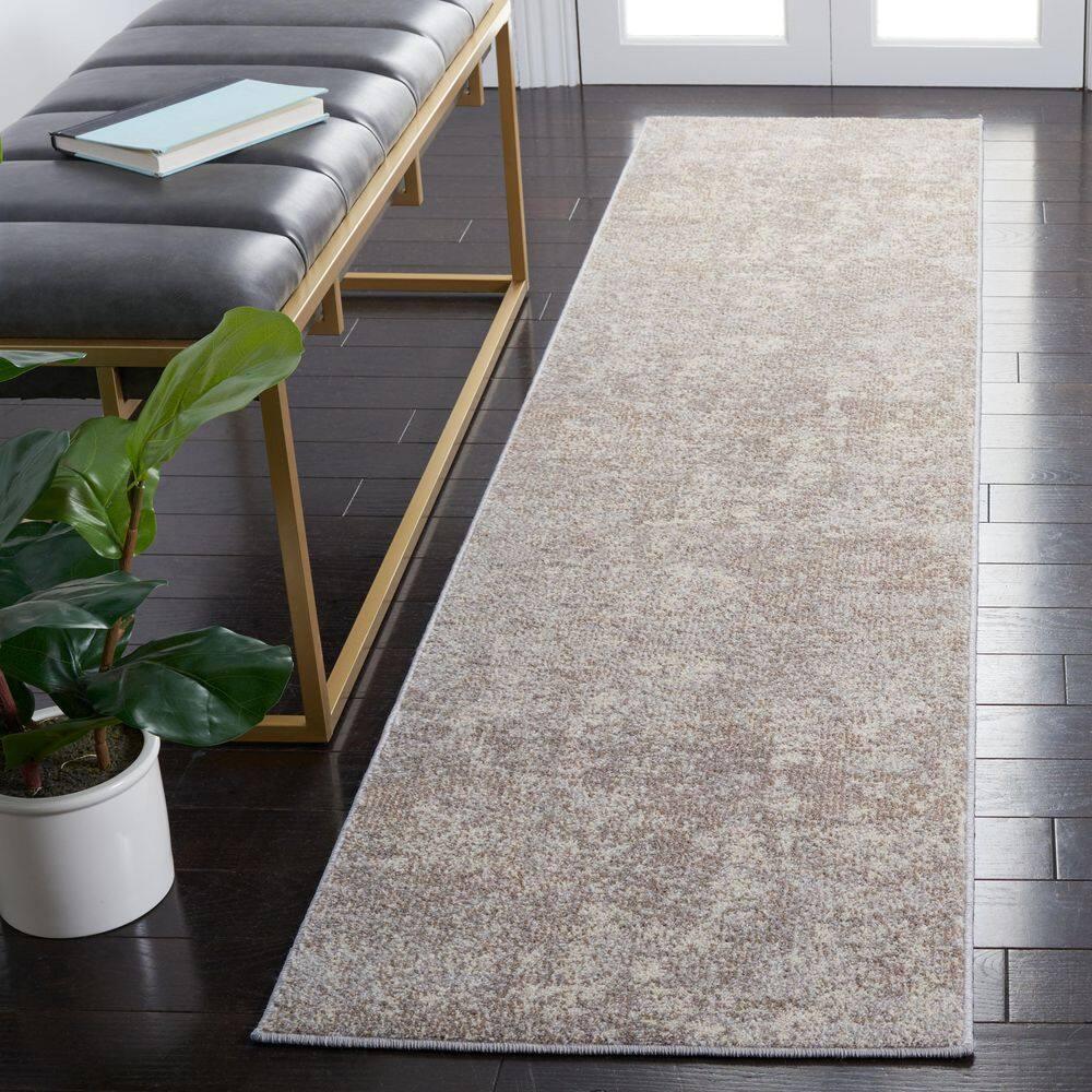 Madison MAD471 Power Loomed Indoor Runner Rug - Grey/Beige - 2'2"x16' - Safavieh