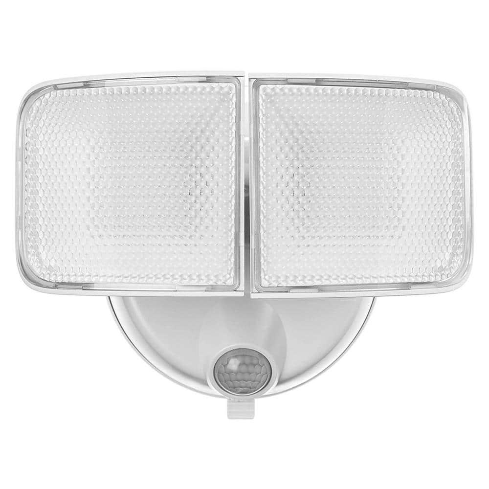 Home Zone Security 2 - Head LED Battery Powered Outdoor Security Flood Light with Motion Sensor